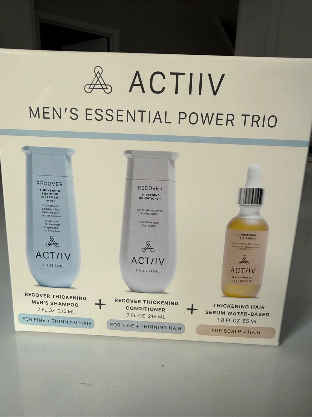 Men's Essential Power Trio - Blue, Gray & Gold NIB